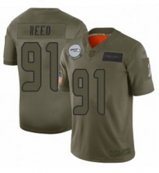 Men Seattle Seahawks 91 Jarran Reed Limited Camo 2019 Salute to Service Football Jersey