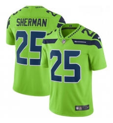 Mens Nike Seattle Seahawks 25 Richard Sherman Limited Green Rush Vapor Untouchable NFL Jersey