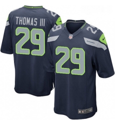 Mens Nike Seattle Seahawks 29 Earl Thomas III Game Steel Blue Team Color NFL Jersey