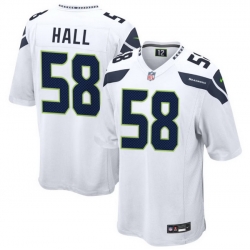 Seattle Seahawks 58 Derick Hall White 2026 F U S E Vapor Untouchable Limited Stitched Football Jersey
