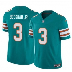 Men Miami Dolphins 3 Odell Beckham Jr Aqua 2023 F U S E Alternate Vapor Limited Stitched Football Jersey