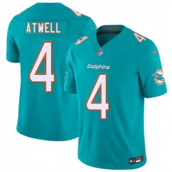 Men Miami Dolphins  4 Tutu Atwell Aqua 2026 F U S E  Vapor Limited Stitched Football Jersey