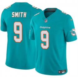 Men Miami Dolphins 9 Jonnu Smith Aqua 2024 F U S E Vapor Limited Stitched Football Jersey