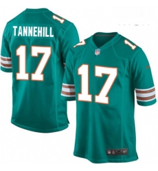 Mens Nike Miami Dolphins 17 Ryan Tannehill Game Aqua Green Alternate NFL Jersey