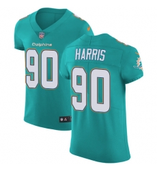 Nike Dolphins #90 Charles Harris Aqua Green Team Color Mens Stitched NFL Vapor Untouchable Elite Jersey