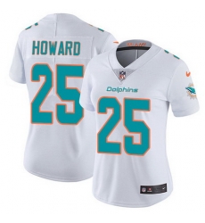 Nike Dolphins 25 Xavien Howard White Womens Stitched NFL Vapor Untouchable Limited Jersey