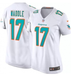 Women's Miami Dolphins #17 Jaylen Waddle White Vapor Untouchable Stitched Jersey