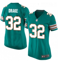 Womens Nike Miami Dolphins 32 Kenyan Drake Game Aqua Green Alternate NFL Jersey