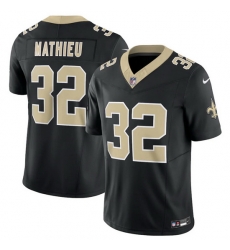 Men New Orleans Saints 32 Tyrann Mathieu Black 2023 F U S E  Vapor Untouchable Limited Stitched Jersey