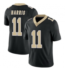 Men New Orleans Saints Deonte Harris #11 Black Vapor Limited Stitched NFL Colo