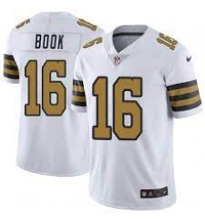 Men Nike New Orlean Saints Ian Book 16 White Color Rush Jersey