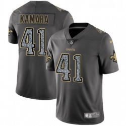 Mens Nike New Orleans Saints 41 Alvin Kamara Gray Static Vapor Untouchable Limited NFL Jersey