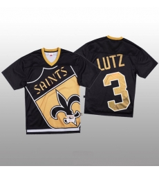 NFL New Orleans Saints 3 Wil Lutz Black Men Mitchell  26 Nell Big Face Fashion Limited NFL Jersey