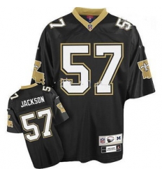 New Orleans Saints 57 Rickey Jackson Black Throwback jersey