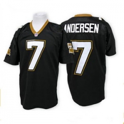 New Orleans Saints 7 Morten Andersen Throwback Black jersey