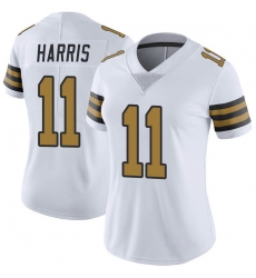 Women New Orleans Saints Deonte Harris #11 Rush Stitched NFL Colo