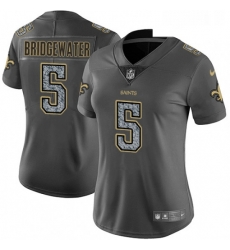 Womens Nike New Orleans Saints 5 Teddy Bridgewater Gray Static Vapor Untouchable Limited NFL Jersey