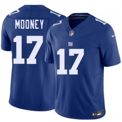 Men New York Giants  17 Darnell Mooney Blue 2026 F U S E  Vapor Untouchable Limited Stitched Jersey