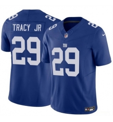 Men New York Giants 29 Tyrone Tracy Jr Blue 2023 F U S E  Vapor Untouchable Limited Stitched Jersey