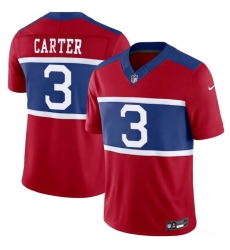 Men New York Giants  3 Abdul Carter Red 2026 Alternate Vapor F U S E  Limited Stitched Football Jersey