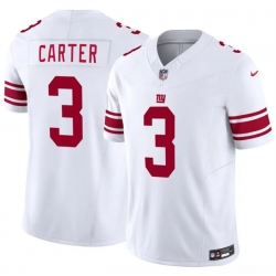 Men New York Giants  3 Abdul Carter White 2026 F U S E  Vapor Untouchable Limited Stitched Jersey