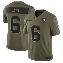 Men New York Giants 6 Jaxson Dart Olive 2025 F U S E  Salute to Service Limited Stitched Football Jersey Men New York Giants 6 Jaxson Dart Olive 2025 F U S E  Salute to Service Limited Stitched Football Jersey