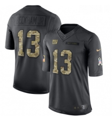 Mens Nike New York Giants 13 Odell Beckham Jr Limited Black 2016 Salute to Service NFL Jersey