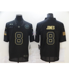 Nike New York Giants 8 Daniel Jones Black 2020 Salute To Service Limited Jersey