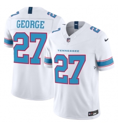 Men Tennessee Titans  27 Eddie George White 2026 F U S E  Vapor Limited Stitched Football Jersey
