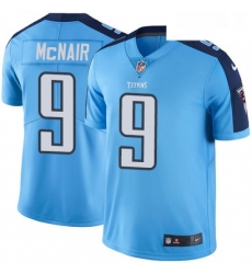 Mens Nike Tennessee Titans 9 Steve McNair Light Blue Team Color Vapor Untouchable Limited Player NFL Jersey