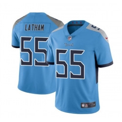 Youth Tennessee Titans 55 JC Latham Blue 2024 Draft Vapor Limited Stitched Football Jersey