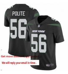 Jets 56 Jachai Polite Black Alternate Men Stitched Football Vapor Untouchable Limited Jersey