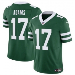 Men New York Jets 17 Davante Adams Green 2024 F U S E Throwback Limited Stitched Jersey