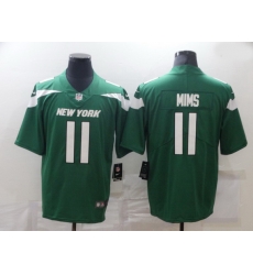 Men Nike New York Jets 11 Denzel Mims Green Vapor Untouchable Limited Jersey