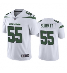 Men's New York Jets #55 Chazz Surratt White Vapor Untouchable Limited Stitched Jersey