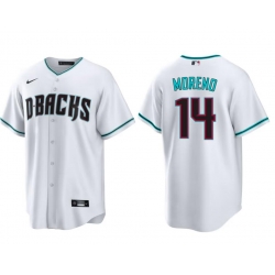 Men Arizona Diamondbacks #14 Gabriel Moreno White ALT Stitched Jersey