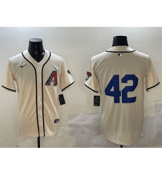 Men Arizona Diamondbacks 42 Jackie Robinson Cream Limited Stitched Baseball Jersey