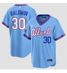 Men Atlanta Braves 30 Drake Baldwin Powder Blue 2026 City Connect Stadium Stitched Baseball Jersey Men Atlanta Braves 30 Drake Baldwin Powder Blue 2026 City Connect Stadium Stitched Baseball Jersey