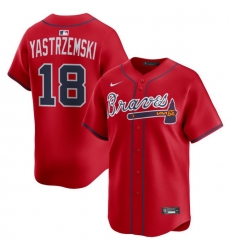 Men Atlanta Braves Nike Alternate Limited Jersey Red Yastrzemski Mike 18 Men Atlanta Braves Nike Alternate Limited Jersey Red Yastrzemski Mike 18