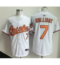 Men Baltimore Orioles  7 Jackson Holliday White 2025 Home Limited Stitched Baseball Jersey