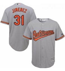 Youth Majestic Baltimore Orioles 31 Ubaldo Jimenez Authentic Grey Road Cool Base MLB Jersey