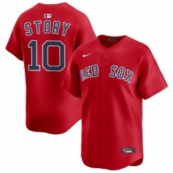 Men Boston Red Sox Nike Home Limited Jersey Red Story Trevor 10