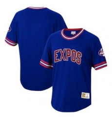 Men Montreal EXPOS Pullover Blank Blue Men Jersey