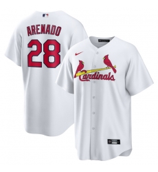 Men St.Louis Cardinals 28 Nolan Arenado White Nike Cool Base Jersey