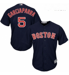 Mens Majestic Boston Red Sox 5 Nomar Garciaparra Replica Navy Blue Alternate Road Cool Base MLB Jersey