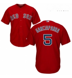 Mens Majestic Boston Red Sox 5 Nomar Garciaparra Replica Red Alternate Home Cool Base MLB Jersey