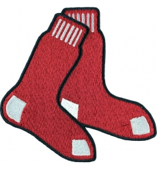 Youth  Boston Red Sox Hanging Socks With Blue Border Sleeve Jersey Patch Biaog