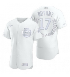 Cubs 17 Kris Bryant White Nike Flexbase Fashion Jersey