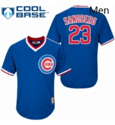 Mens Majestic Chicago Cubs 23 Ryne Sandberg Replica Royal Blue Cooperstown MLB Jersey