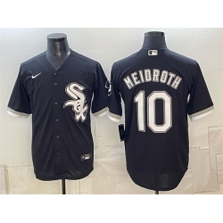 Men Chicago White Sox  10 Chase Meidroth Black Stitched Baseball Jersey